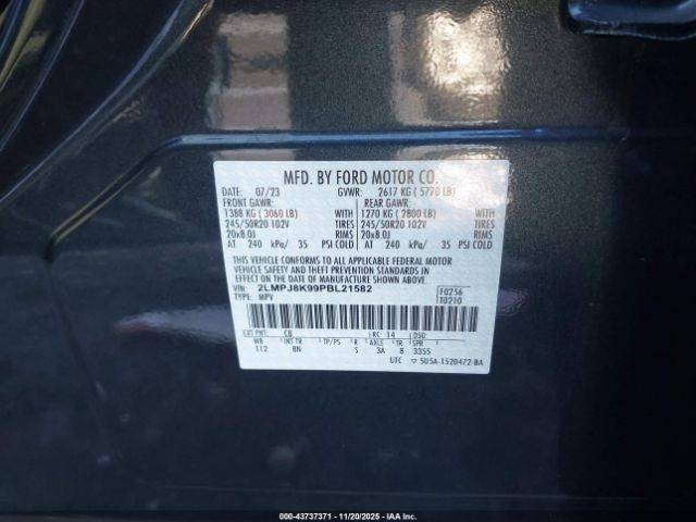 2023 LINCOLN NAUTILUS 2LMPJ8K99PBL21582 Photo 8