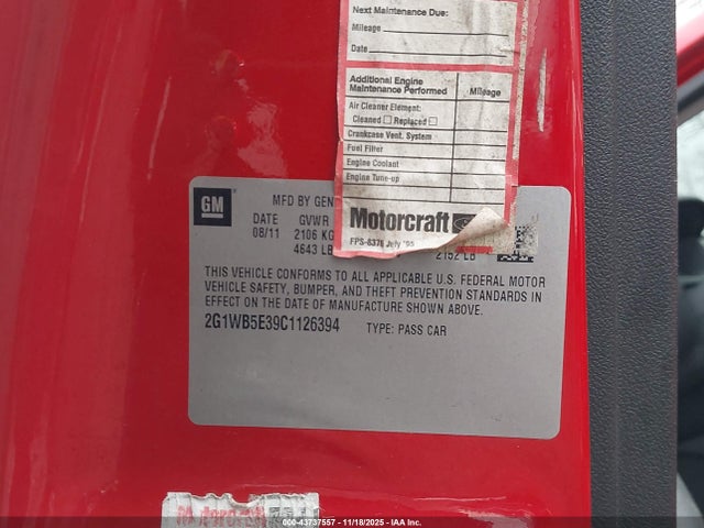 2012 CHEVROLET IMPALA 2G1WB5E39C1126394 Photo 8