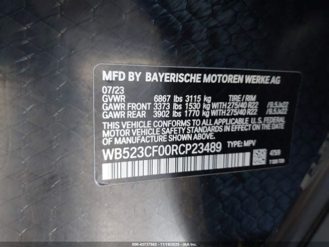 2024 BMW IX WB523CF00RCP23489 Photo 8