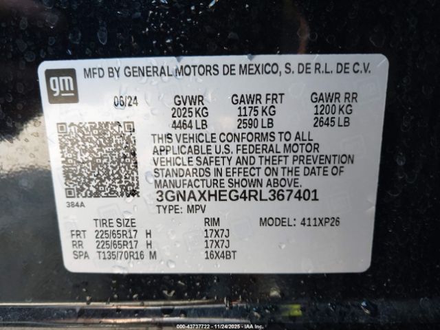 2024 CHEVROLET EQUINOX 3GNAXHEG4RL367401 Photo 8