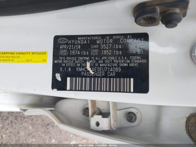 Hyundai ACCENT GLS 2014 KMHCT4AE3EU714089 Image 9