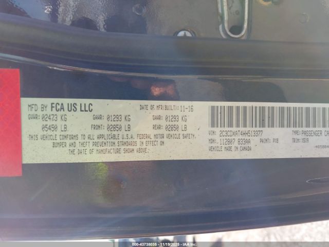 2017 DODGE CHARGER 2C3CDXAT4HH513377 Photo 8