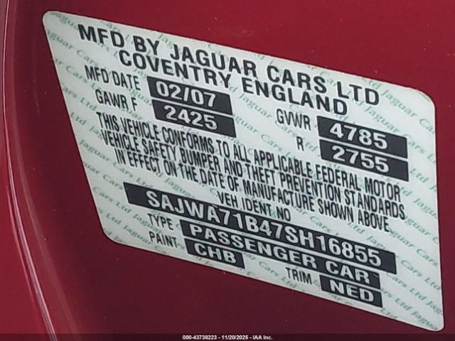 2007 JAGUAR XJ SAJWA71B47SH16855 Photo 8