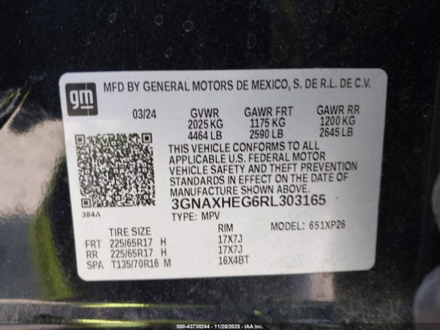 2024 CHEVROLET EQUINOX 3GNAXHEG6RL303165 Photo 8