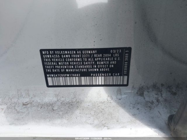 2023 VOLKSWAGEN GOLF GTI WVWSA7CDXPW176882 Photo 8