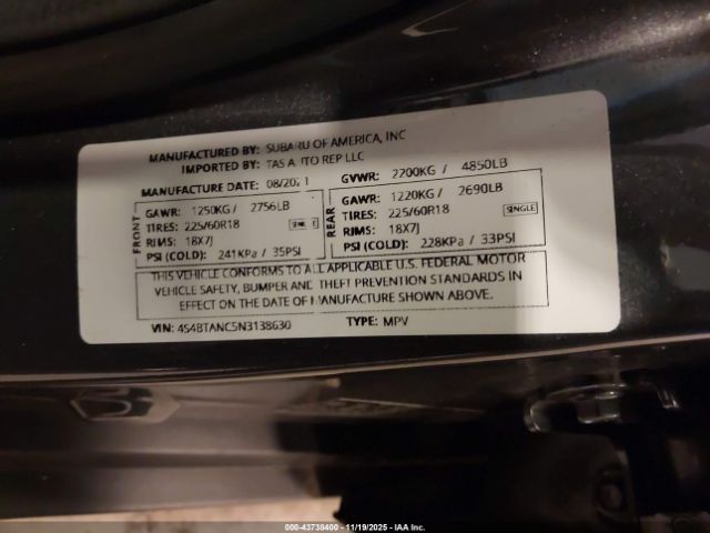 2022 SUBARU OUTBACK 4S4BTANC5N3138630 Photo 8