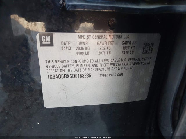 2013 CADILLAC ATS 1G6AG5RX5D0168285 Photo 8