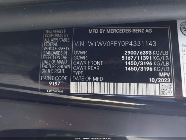2023 MERCEDES-BENZ METRIS W1WV0FEY0P4331143 Photo 8
