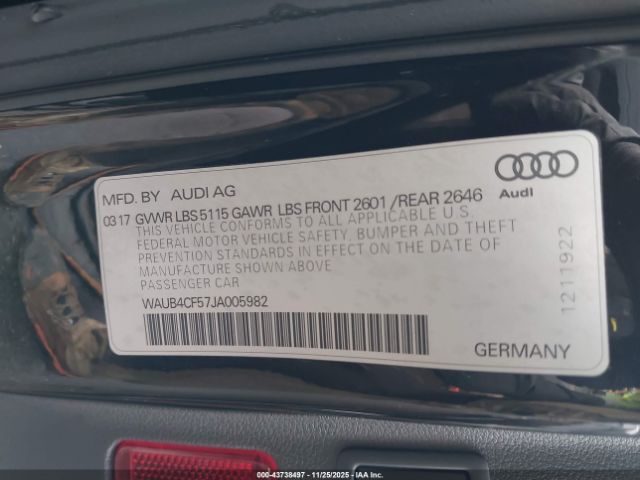 2018 AUDI S5 WAUB4CF57JA005982 Photo 8