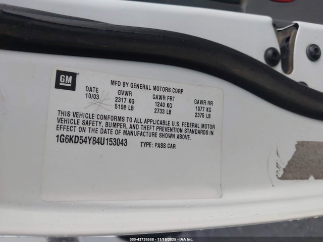 2004 CADILLAC DEVILLE 1G6KD54Y84U153043 Photo 8