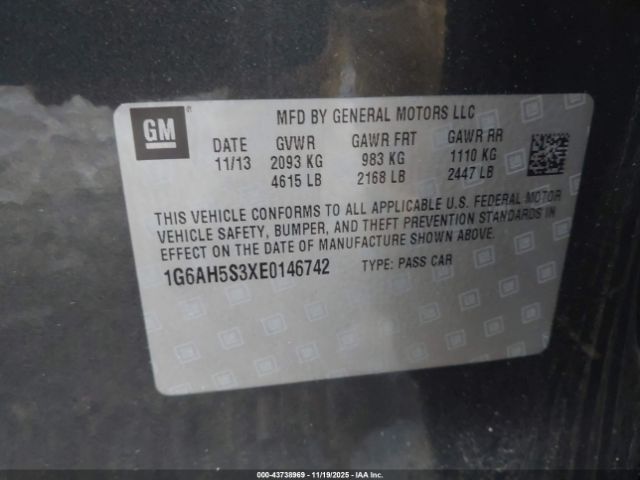 2014 CADILLAC ATS 1G6AH5S3XE0146742 Photo 8