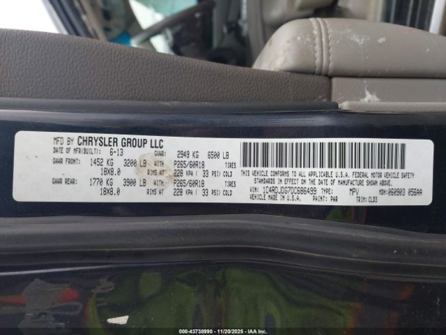 2013 DODGE DURANGO 1C4RDJDG7DC686499 Photo 8