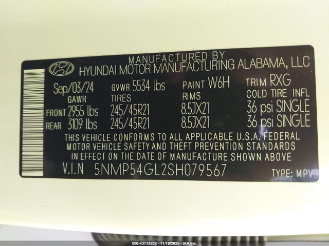 2025 HYUNDAI SANTA FE 5NMP54GL2SH079567 Photo 8