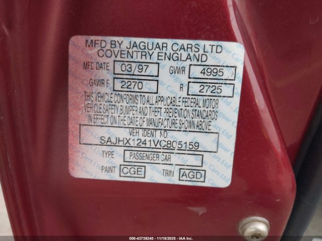 1997 JAGUAR XJ6 SAJHX1241VC805159 Photo 8