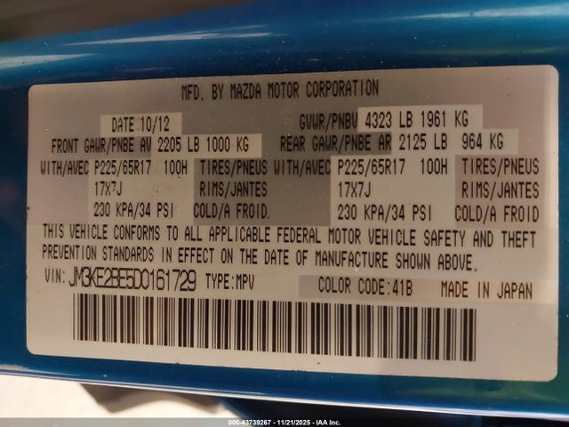 2013 MAZDA CX-5 JM3KE2BE5D0161729 Photo 8