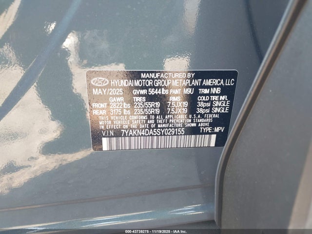 7YAKN4DA5SY029155 Hyundai Ioniq 5 Sel