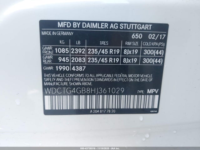 2017 MERCEDES-BENZ GLA 250 WDCTG4GB8HJ361029 Photo 8