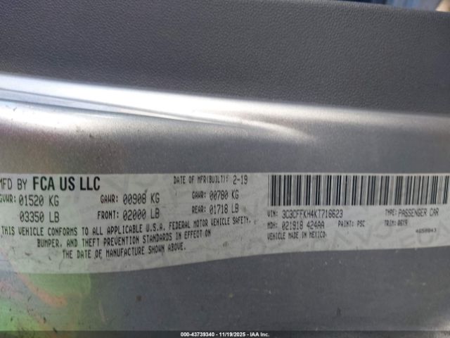 2019 FIAT 500 3C3CFFKH4KT716623 Photo 8