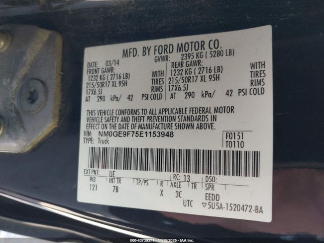 2014 FORD TRANSIT CONNECT NM0GE9F75E1153948 Photo 8