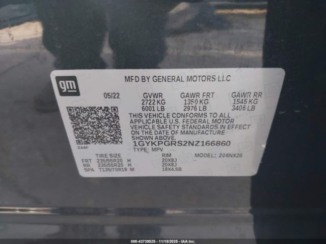 2022 CADILLAC XT6 1GYKPGRS2NZ166860 Photo 8