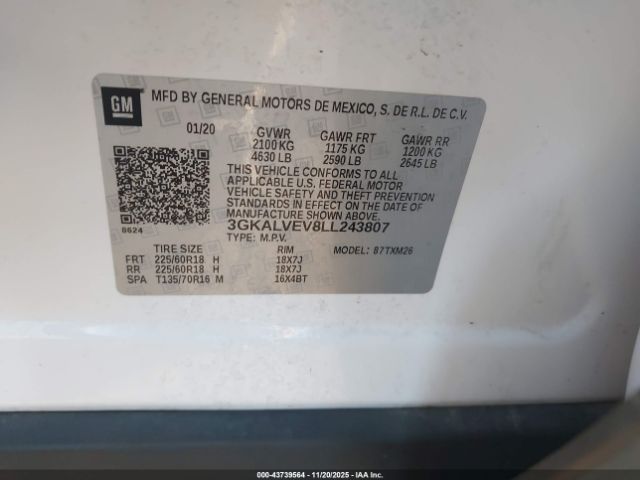 2020 GMC TERRAIN 3GKALVEV8LL243807 Photo 8