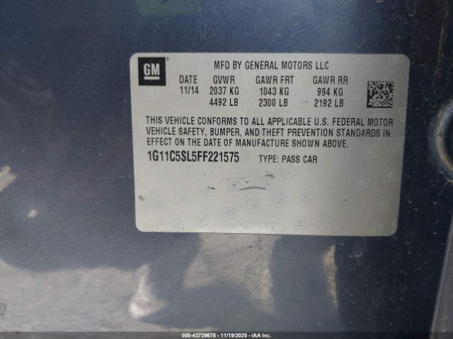 2015 CHEVROLET MALIBU 1G11C5SL5FF221575 Photo 8