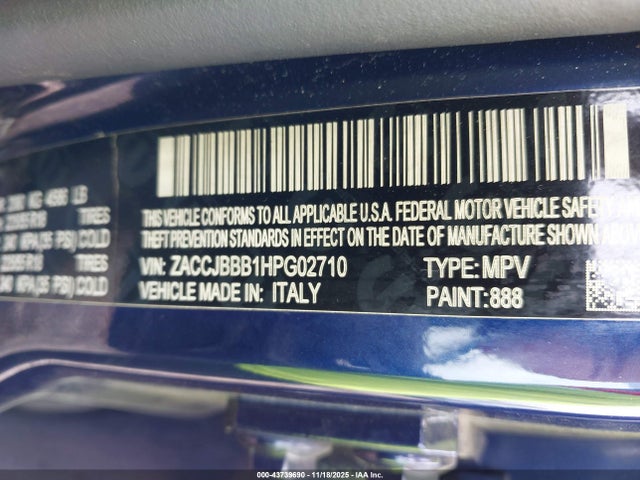 2017 JEEP RENEGADE ZACCJBBB1HPG02710 Photo 8