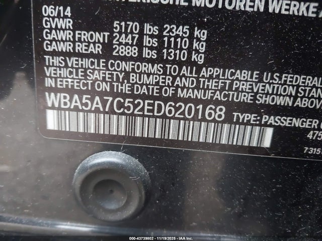 2014 BMW 528I WBA5A7C52ED620168 Photo 8