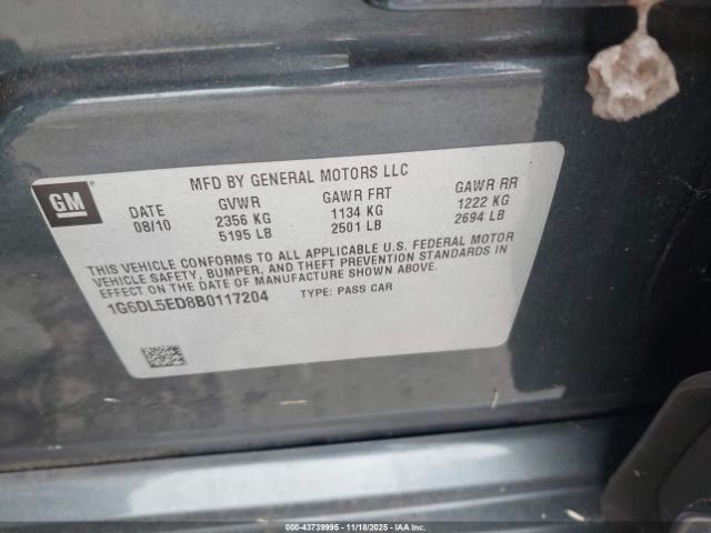 2011 CADILLAC CTS 1G6DL5ED8B0117204 Photo 8