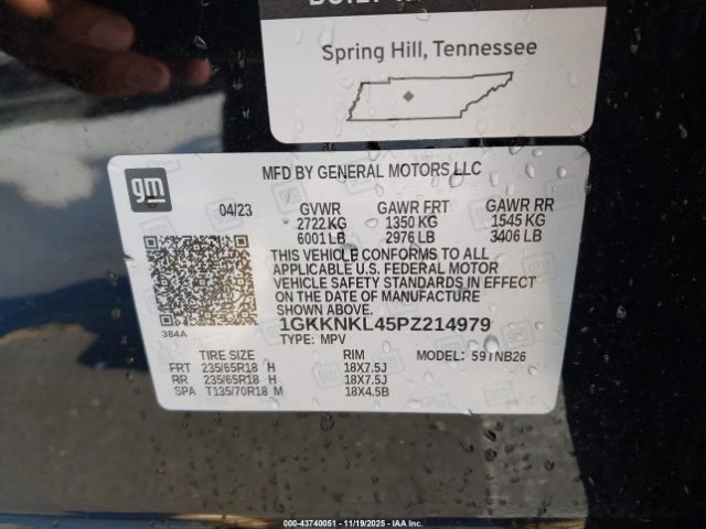 2023 GMC ACADIA 1GKKNKL45PZ214979 Photo 8