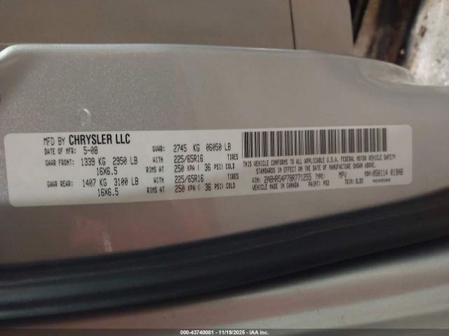 2008 CHRYSLER TOWN & COUNTRY 2A8HR54P78R771255 Photo 8