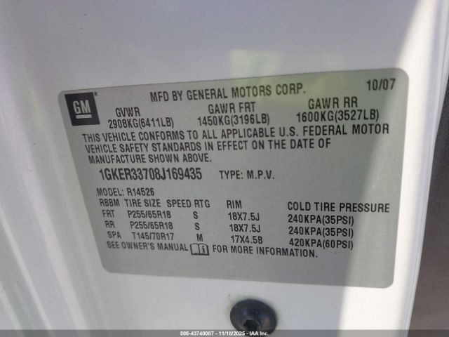 2008 GMC ACADIA 1GKER33708J169435 Photo 8