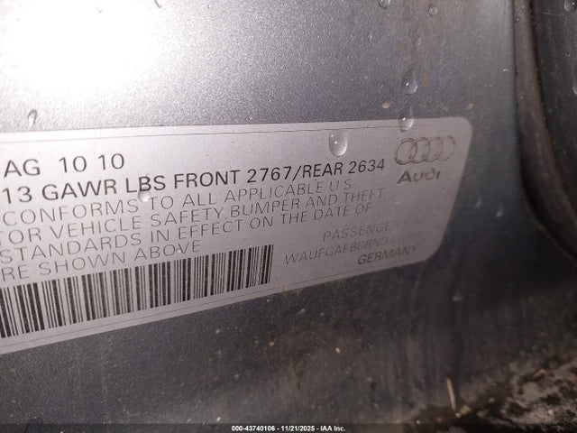 2011 AUDI A6 WAUFGAFB0BN033605 Photo 8