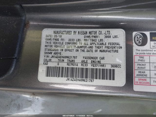 2019 NISSAN 370Z JN1AZ4EH4KM421797 Photo 8