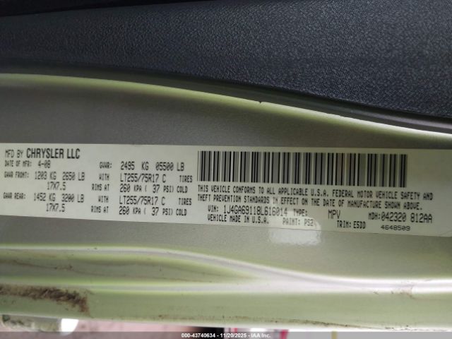 2008 JEEP WRANGLER 1J4GA69118L616014 Photo 8