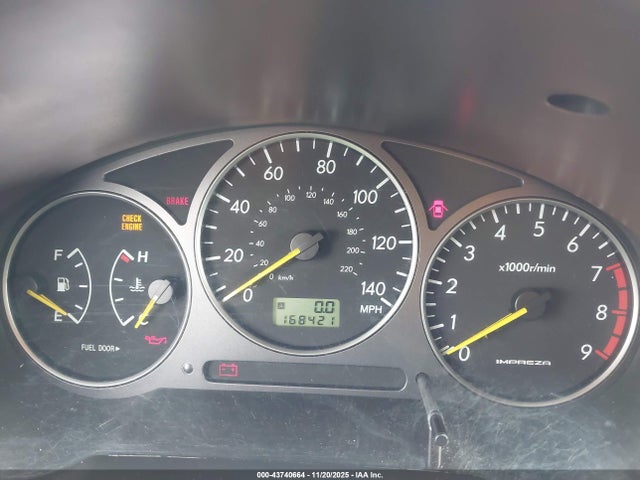 Продаж на аукціоні авто 2003 Subaru Impreza Wrx, vin: JF1GD29603G512722, номер лоту: 43740664