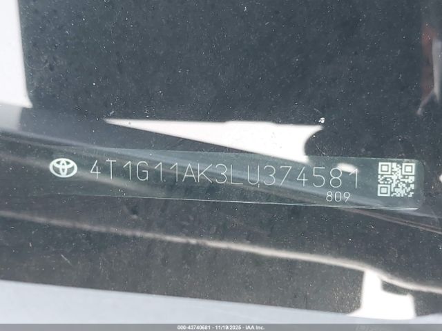 2020 TOYOTA CAMRY 4T1G11AK3LU374581 Photo 8