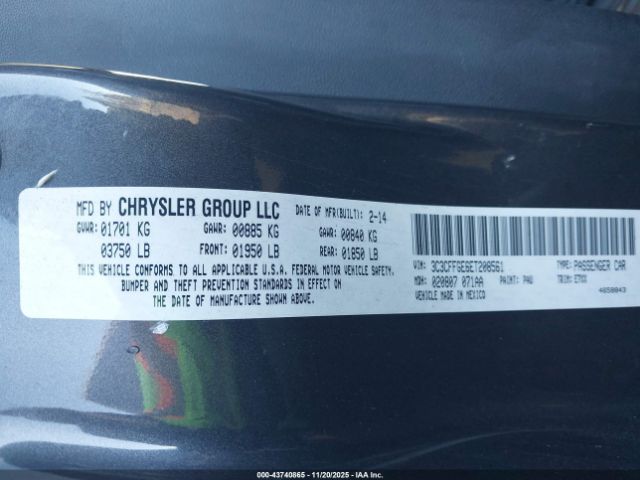 2014 FIAT 500E 3C3CFFGE6ET208561 Photo 8