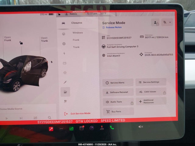 2021 TESLA MODEL Y 5YJYGDEE0MF251537 Photo 6