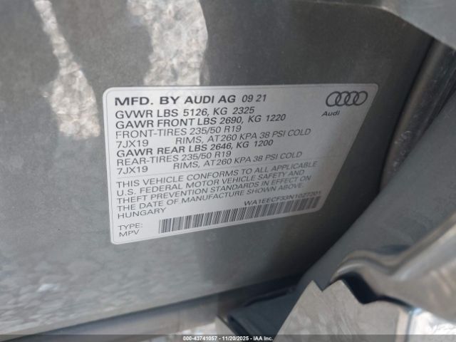 2022 AUDI Q3 WA1EECF33N1027201 Photo 8