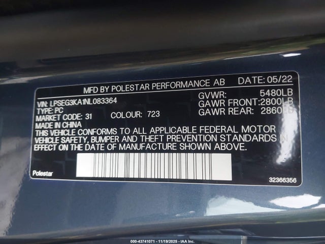 2022 POLESTAR 2 LPSEG3KA1NL083364 Photo 8