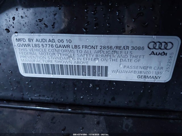 2011 AUDI A8 WAUAVAFD3BN001135 Photo 8