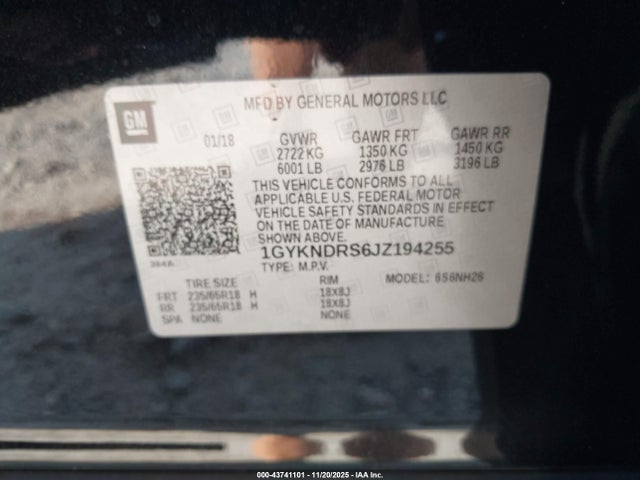 2018 CADILLAC XT5 1GYKNDRS6JZ194255 Photo 8