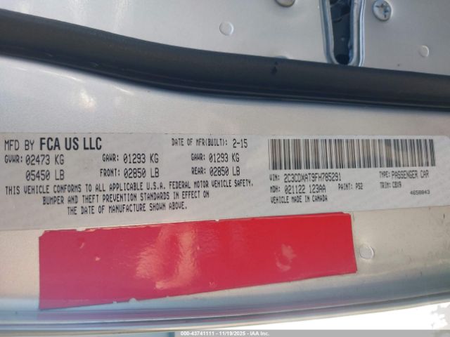 2015 DODGE CHARGER 2C3CDXAT9FH785291 Photo 8