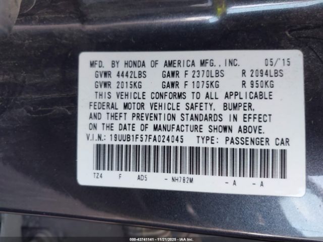 2015 ACURA TLX 19UUB1F57FA024045 Photo 8