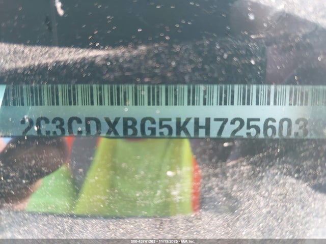 2C3CDXBG5KH725603 Dodge Charger Sxt Rwd
