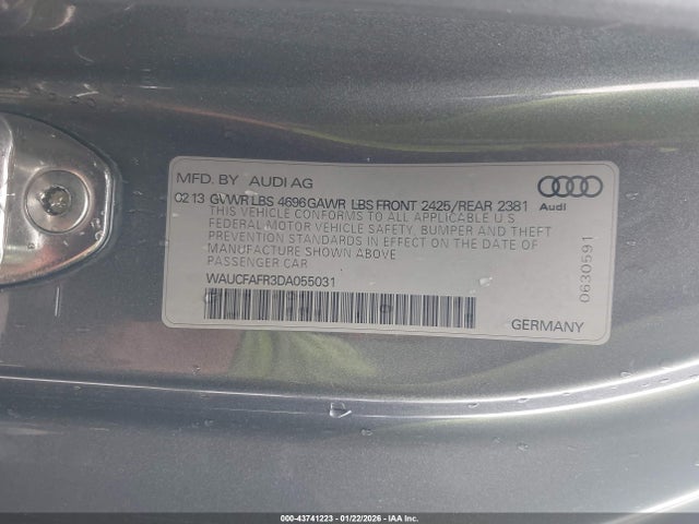 2013 AUDI A5 WAUCFAFR3DA055031 Photo 8
