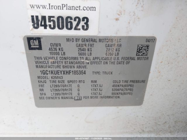 2017 CHEVROLET SILVERADO 2500HD 1GC1KUEYXHF185364 Photo 8