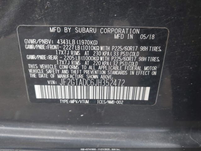 2018 SUBARU CROSSTREK JF2GTADC6JH352472 Photo 8