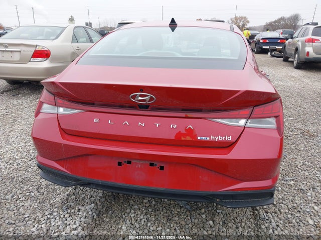 43741946 :رقم المزاد ، KMHLM4AJ8NU027944 vin ، 2022 Hyundai Elantra Hybrid Blue مزاد بيع